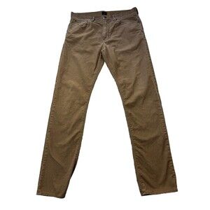 J.Crew 770 Straight Fit Pants Mens 34x34 Brown Corduroy Stretch Casual Chino